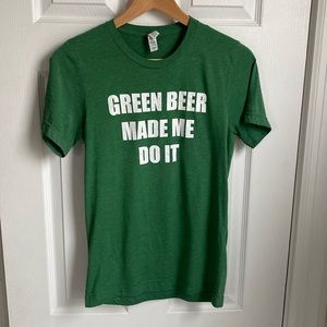 St Patrick’s Day funny green pub crawl crew neck t-shirt size small S